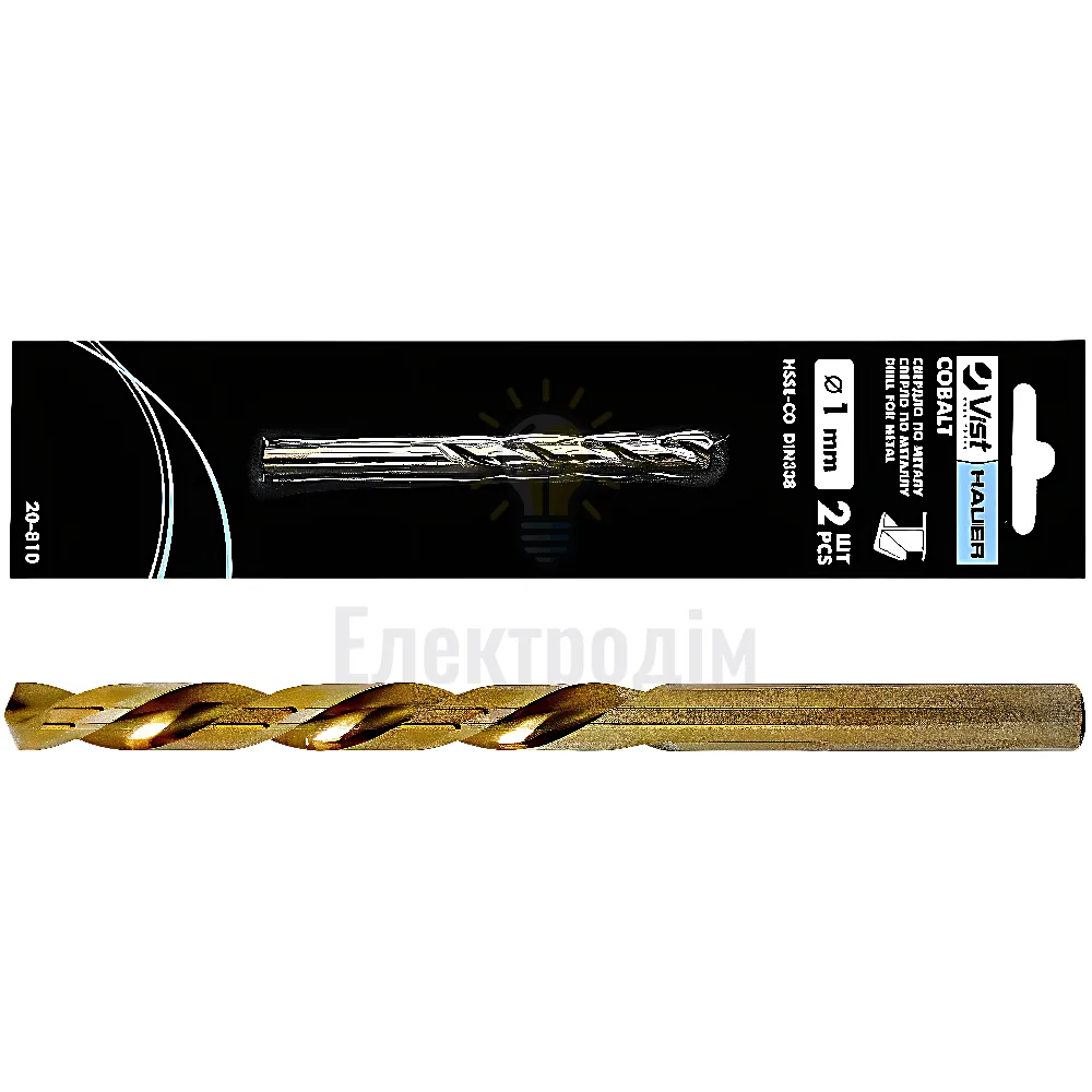 Свердло по металу HSS, Cobalt 2мм, 2шт. 20-820 