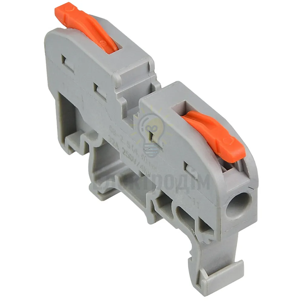 Клема з'єднувальна універсальна на DIN-рейку 1/1 32А 66-28-09  - фото 1