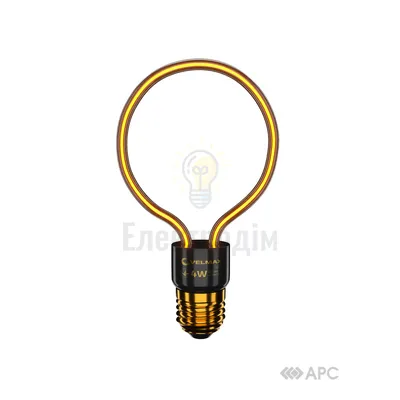 LED лампа VELMAX V-Filament-Decor-Груша, 4W, E27, 2700K, 260Lm 21-48-11 — купити в Електродім
