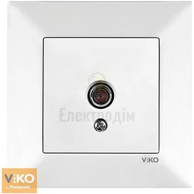 Розетка телевізійна  Viko Meridian біла 90970010-WH — купити в Електродім