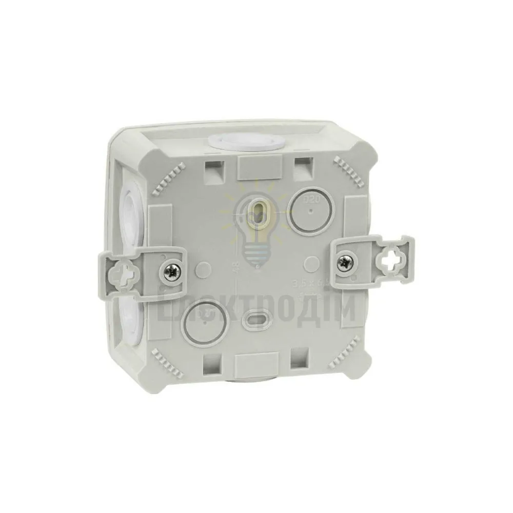 Коробка розподільча СКІМ 114х114х54 (K115-1)+лапки, сіра (2/108шт) ІР65 B1102009  - фото 1