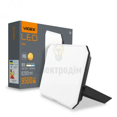 LED прожектор VIDEX F3 100W 5000K 220V Black VLE-F3-1005B — купити в Електродім