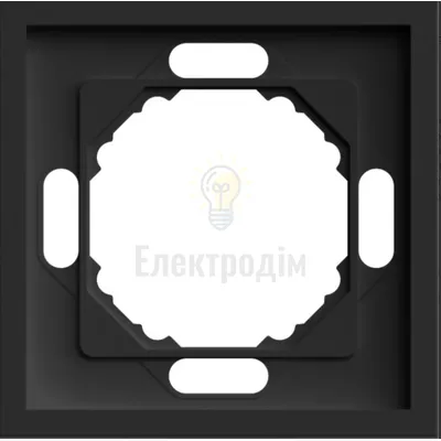 EF101-B рамка 1-місна універсальна чорний Soft 80754 — купити в Електродім