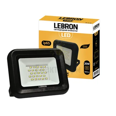 LED ПРОЖЕКТОР LEBRON LF, 30W, 6200K, 2400LM, УГОЛ 120 ° 17-08-31 — купити в Електродім