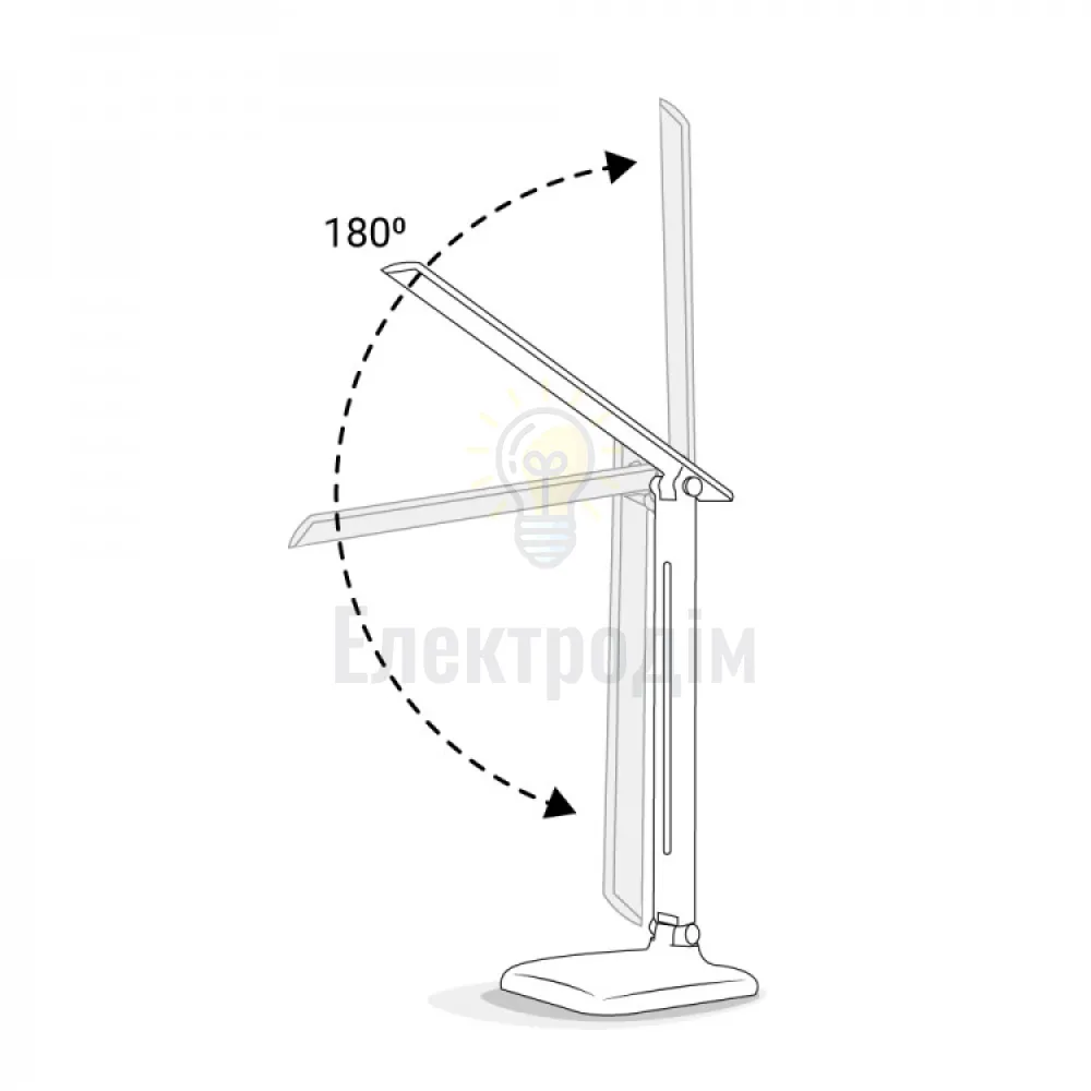 DE1725ARD настільний світильник білий 9W 6500К 500 LM (36*15*15cm) IP20 01954  - фото 1
