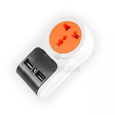 Переходник - адаптер Lemanso 2USB 5V/ 2.1A / LMA330 — купити в Електродім
