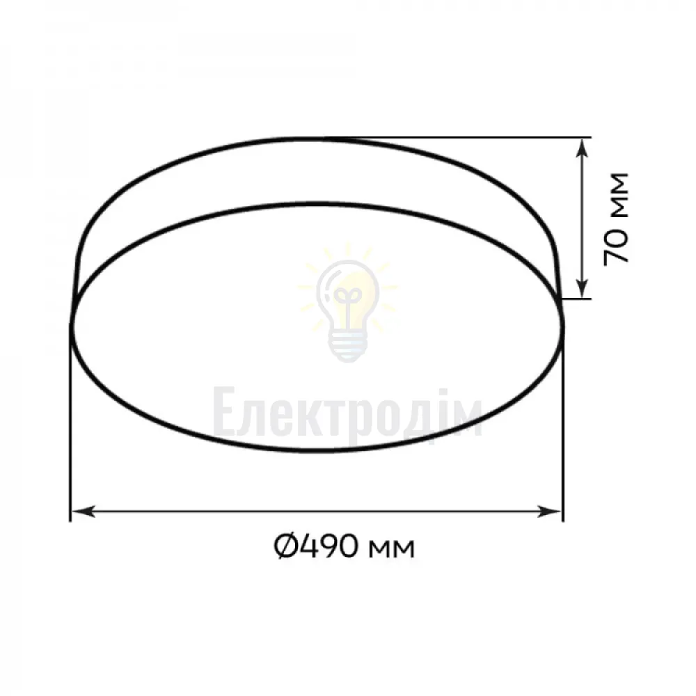 AL5087ARD 72W коло 3380 Lm 3000K-6000K 490*490*70 mm ALMOND 80562  - фото 3