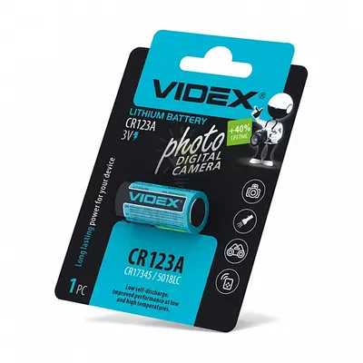 Батарейка Videx CR123A — купити в Електродім