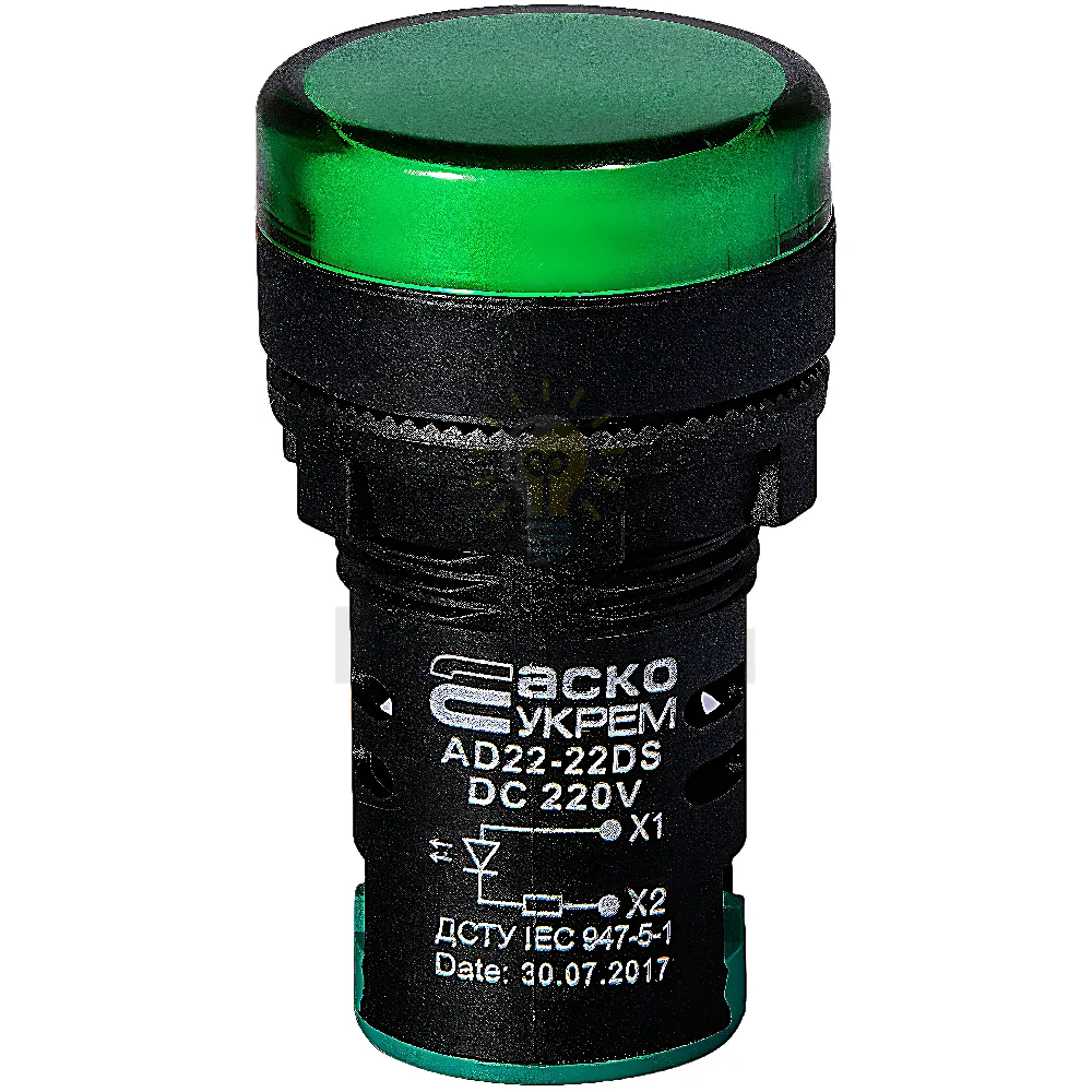 Сигнальна арматура Світлосигнальна арматура АСКО AD22-22DS 220V DC зелена A0140030082 
