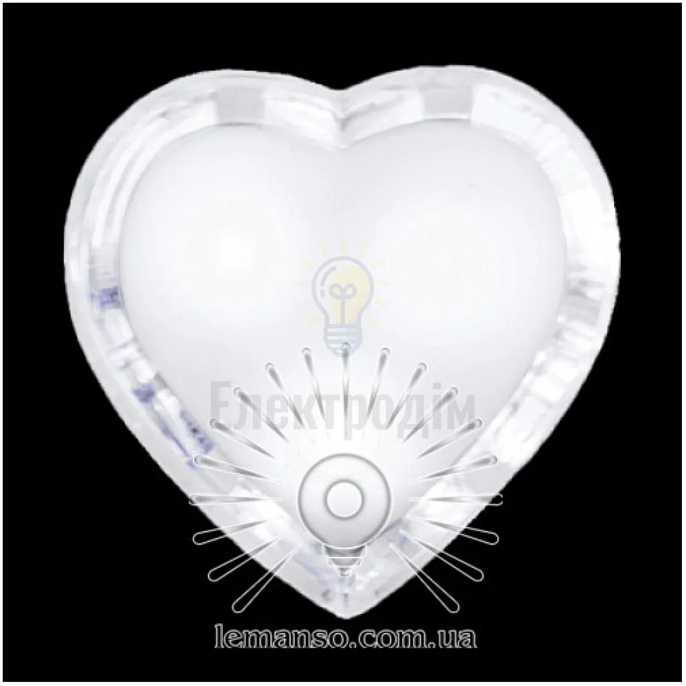 Нічник Lemanso Серце 3 LED білий NL130 