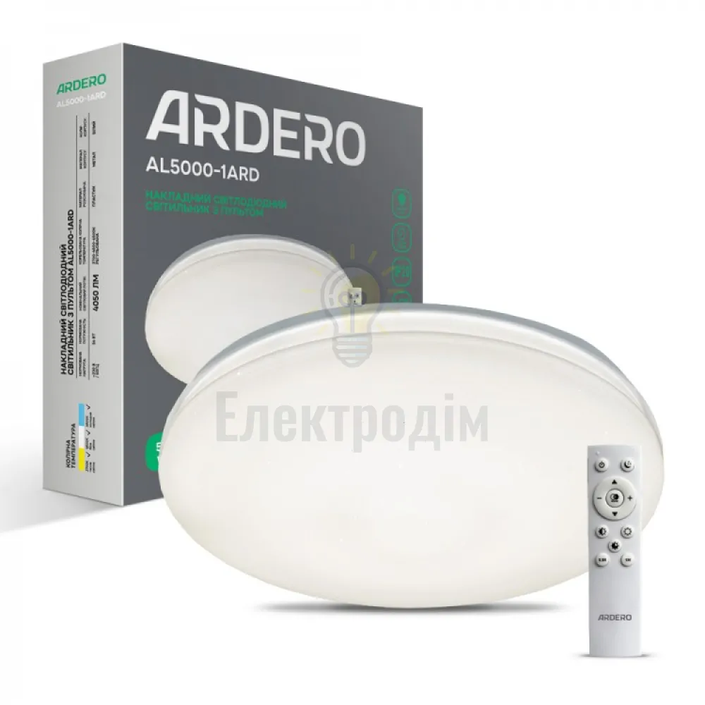 AL5000-1ARD 54W коло 4050 Lm 2700K-6500K 400*400*73 mm MONO 80046 