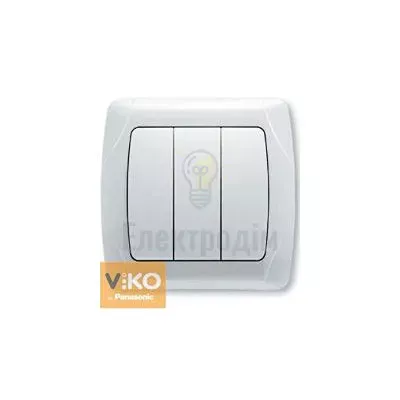 Вимикач Vi-Ko CARMEN білий 3-а 90561068 — купити в Електродім