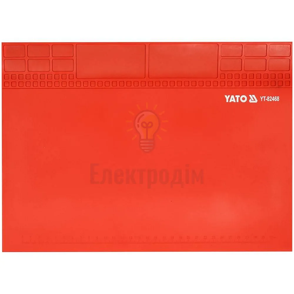 Килимок для паяння YATO з жаростійкого силікону до 500c 350x250x2мм YT-82468 