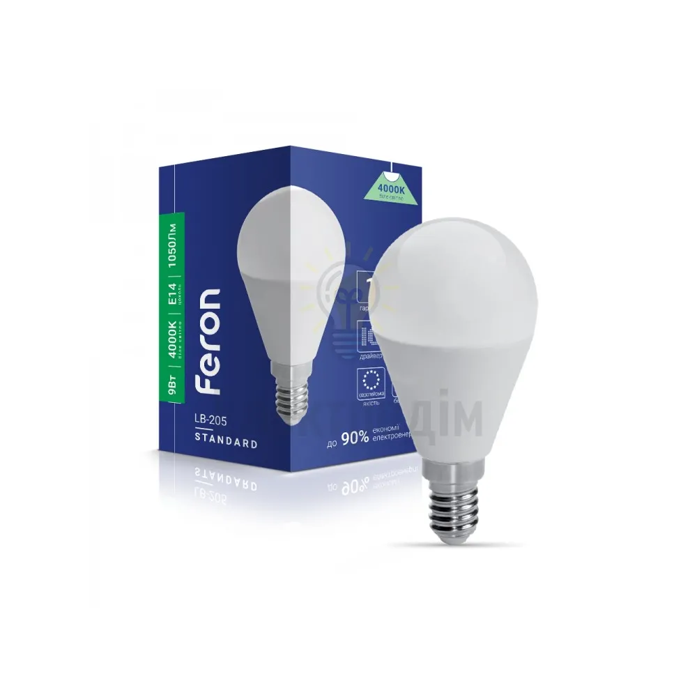 LB-205 P45  230V 9W 1050Lm  E14 4000K 