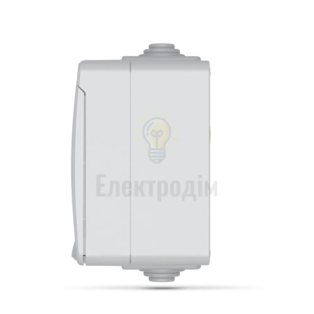 VIDEX BINERA IP65 розетка зовнішня подвійна із заземленням сіра VF-BNW22G-G  - фото 2