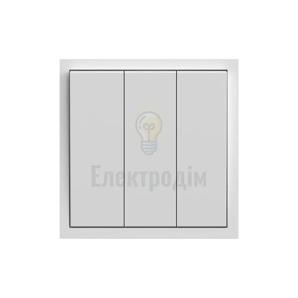 EV113-W вимикач 3-кл., механізм білий 10А Soft 80713  - фото 1