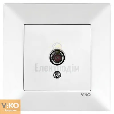 Розетка телевізійна  Viko Meridian біла 90970010-WH — купити в Електродім