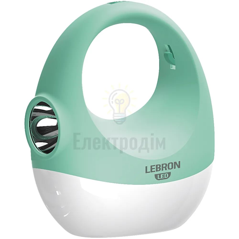 LED ліхтар кемпінговий LEBRON L-HL-617, 7.5W, 1200mAh*2 Li-Ion, зелений, USB 15-16-17 