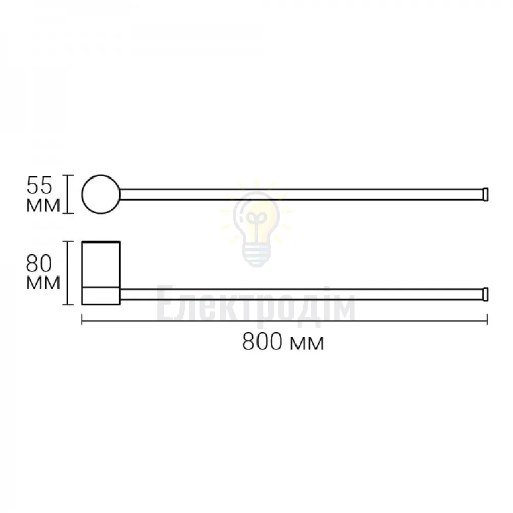 AL8140ARD 230V 6W, білий 240LM 4000К 600*80*55mm IP20 80641  - фото 2