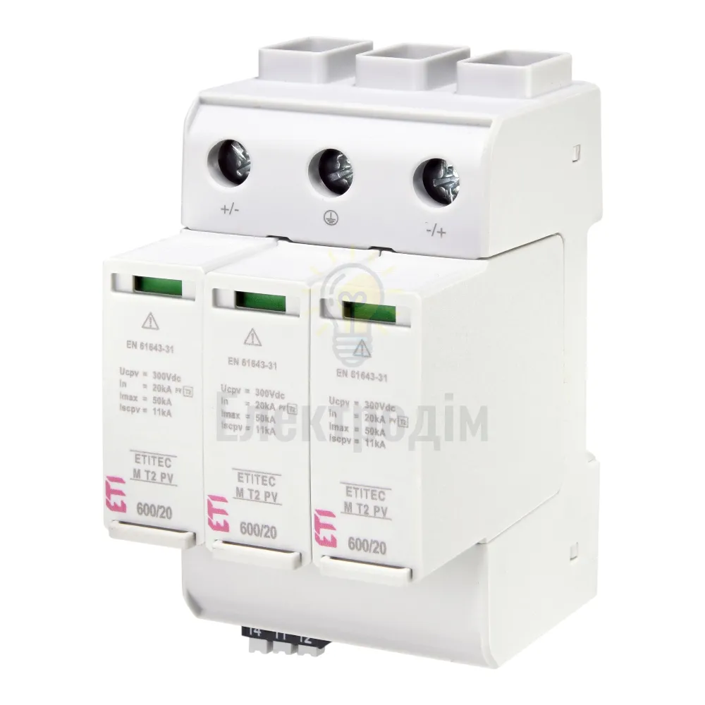 Обмежувач перенапруги ETITEC M T12 PV 1100/12,5 Y (для PV систем) 2440511 