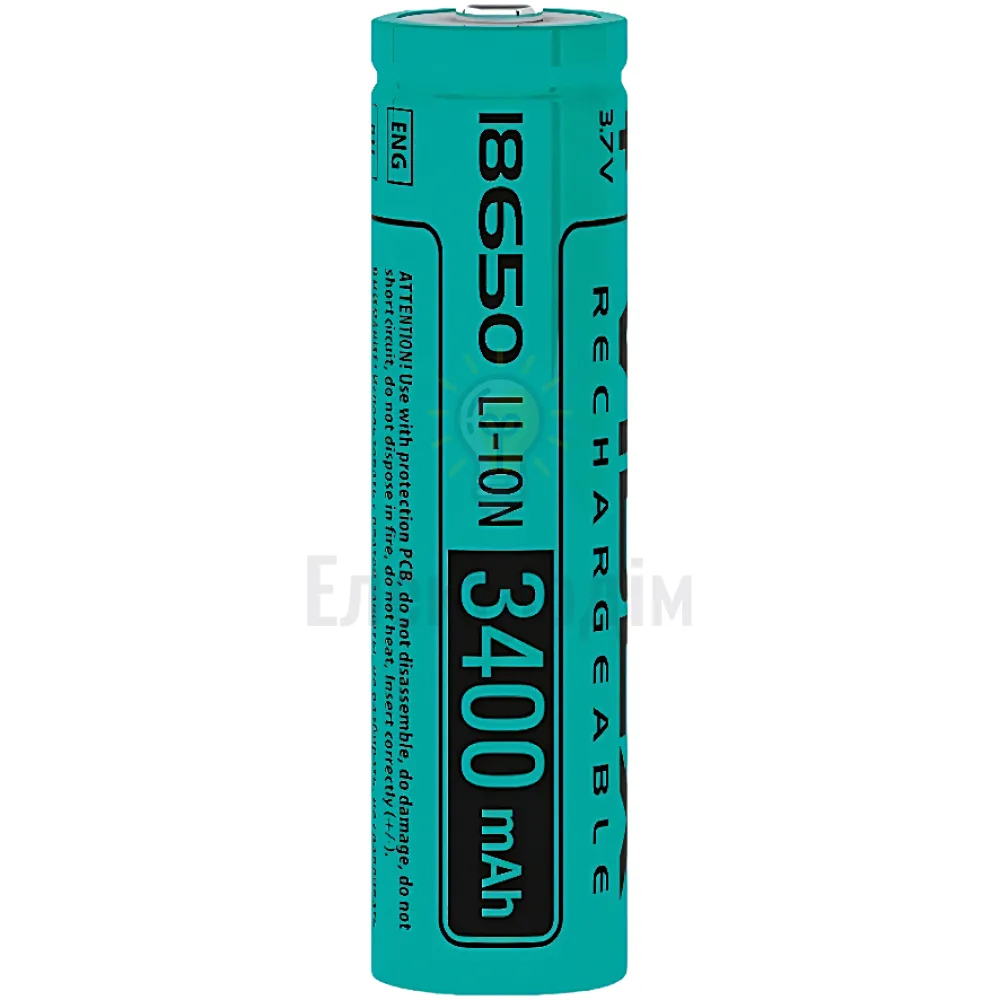 Акумулятор Videx літій-іонний 18650 (без захисту) 3400mAh bulk/1шт 18650/3400/1B 