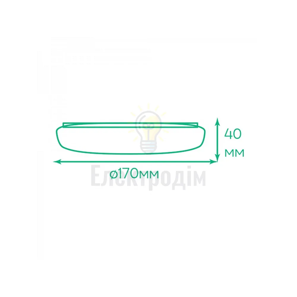 AL708ARD 24W коло накладний 2400Lm 5000K 170*40mm 80002  - фото 2