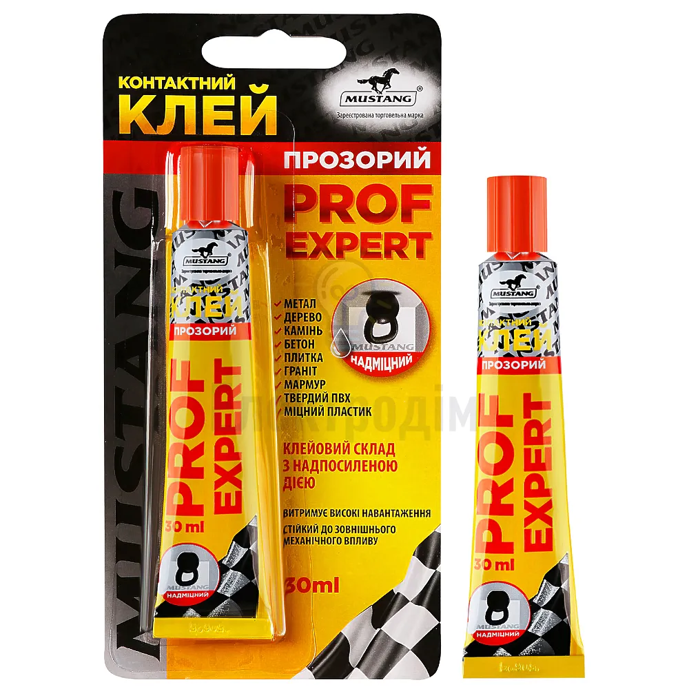 Клей Мустанг Контактний клей ТМ Мустанг Prof Expert 30мл/блістер MG23 
