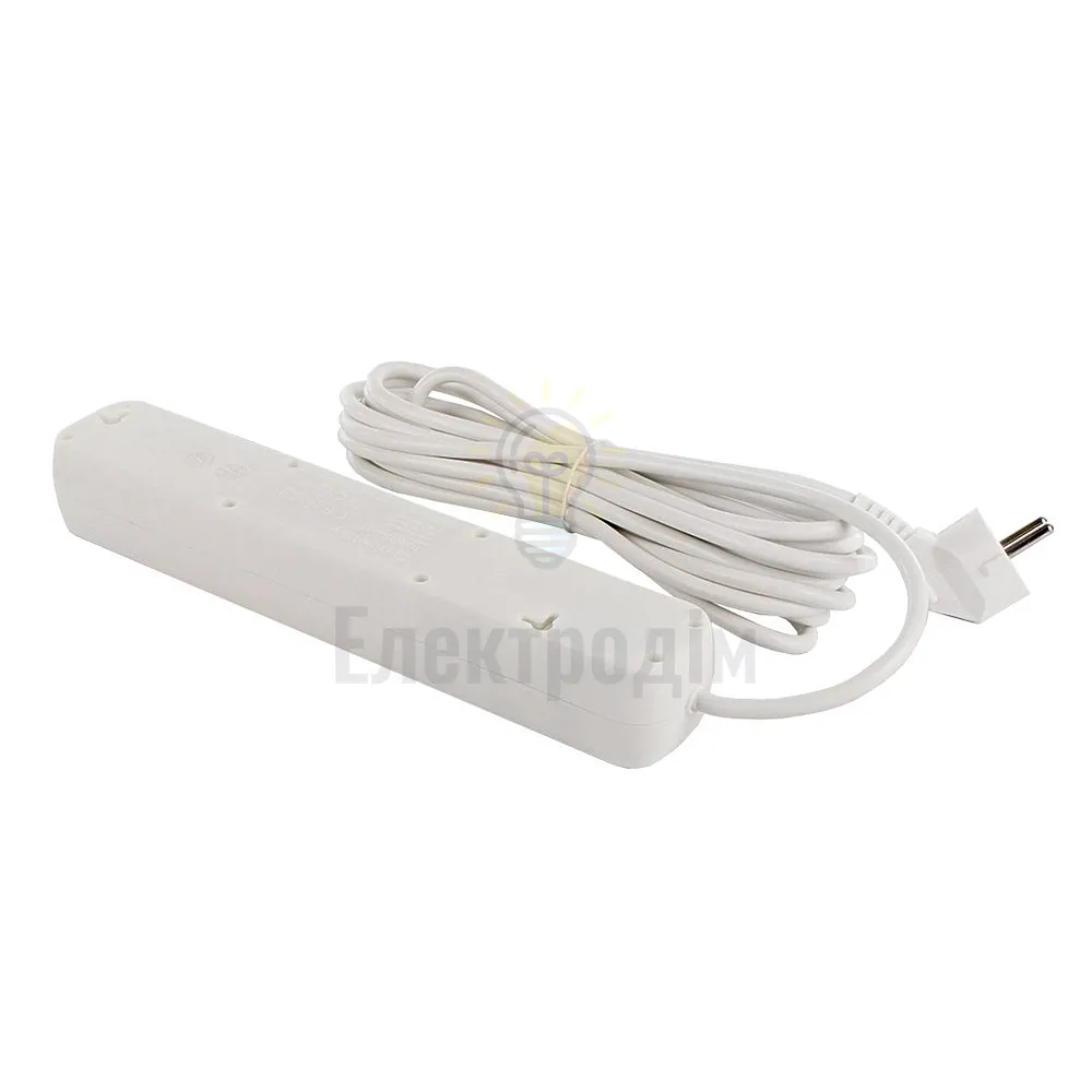 Подовжувач ColorWay Фільтр мережевий 5 розеток 5м білий CW-PSEA55W ColorWay CW-PSEA55W  - фото 2