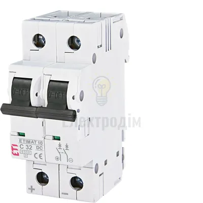 Авт. вимикач ETIMAT 10 DC 2p C 32A (6 kA) 2138719 — купити в Електродім