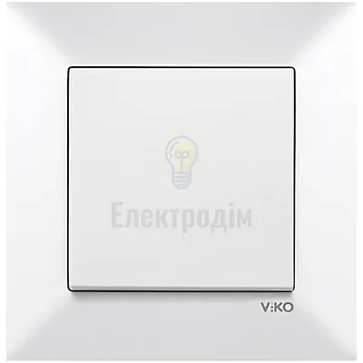 Вимикач 1-кл.  Viko Meridian Білий 90970001-WH — купити в Електродім