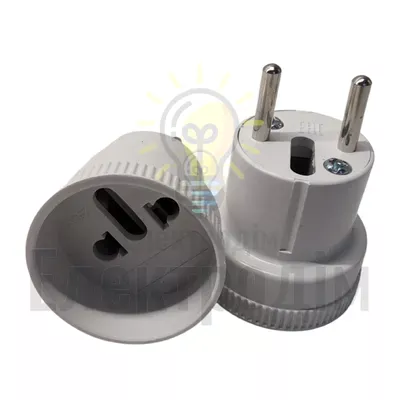Перехідник Lemanso євро білий 6A,250V мідь LMA015 — купити в Електродім