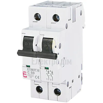 Авт. вимикач ETIMAT 10  2p C 50А (6 kA) 2133721 — купити в Електродім