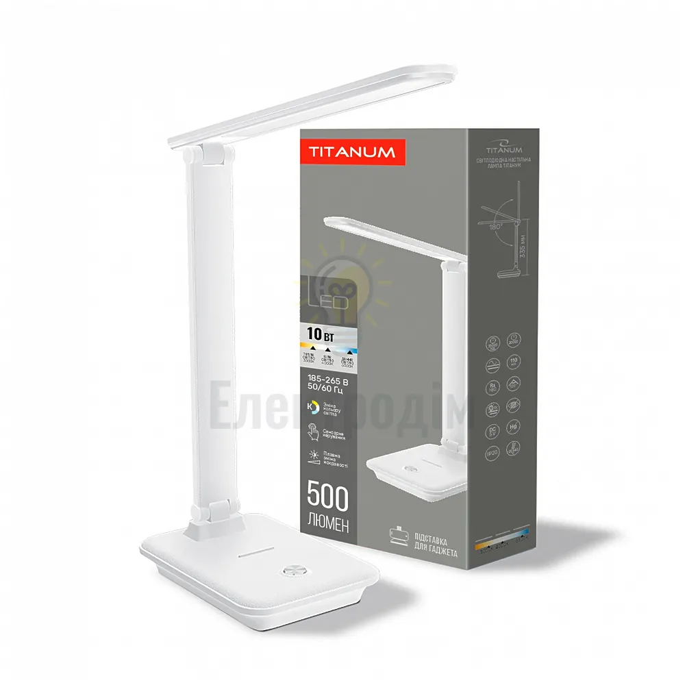 LED лампа настольна TITANUM 10W 3000-6500K 220V TLTF-009W 