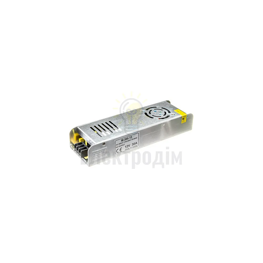 Блок  живлення 12В 30А - 360W серія M IP20 1013404 
