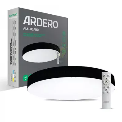 AL6085ARD 60W коло чорний 4500Lm 2700K-6500K 500*500*100mm NOVA 80057 — купити в Електродім