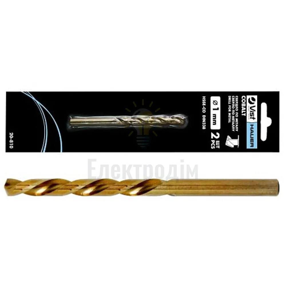 Свердло по металу HSS, Cobalt 3мм, 2шт. 20-830 