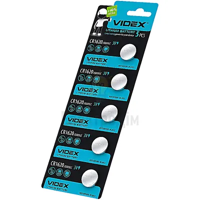 Батарейка Videx CR1620 (1шт.) — купити в Електродім