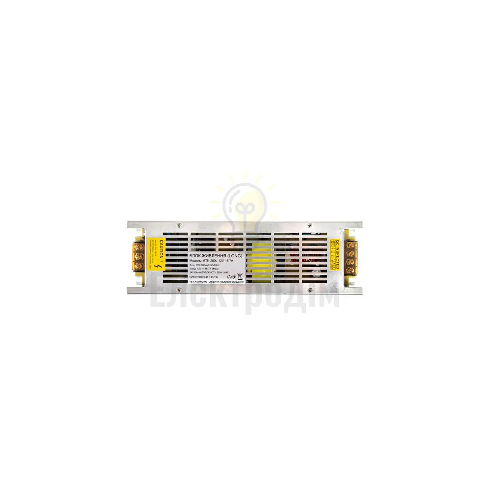 Блок  живлення 12В Блок живлення 16.67А - 200W LONG IP20 1013378  - фото 3