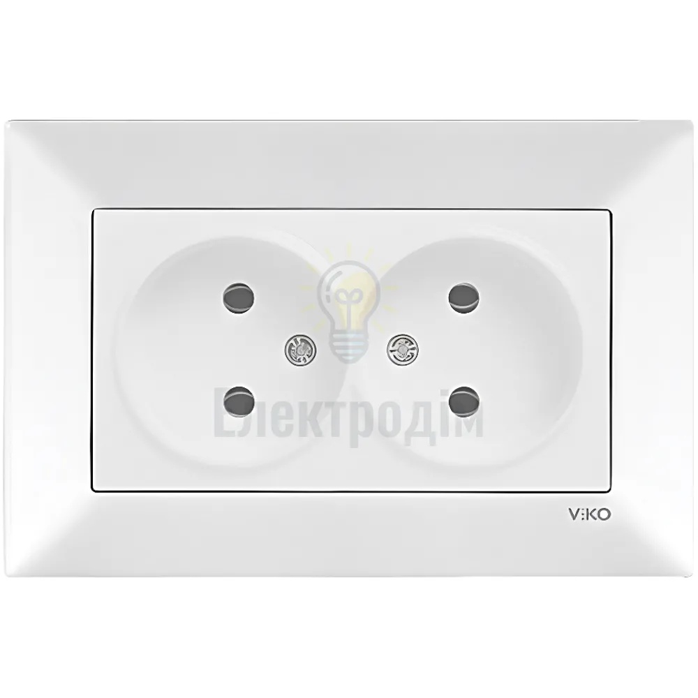 Розетка 2-на  Viko Meridian біла 90970055-WH 