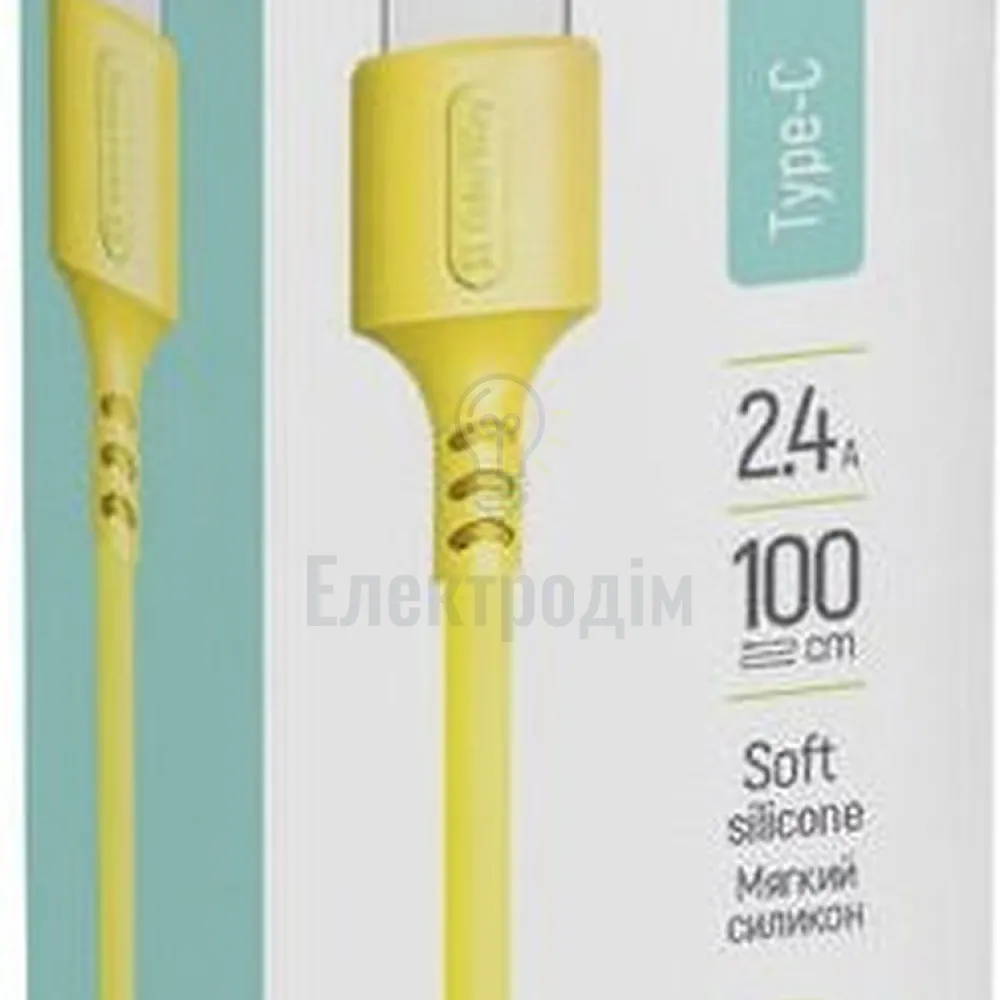Кабель USB Type-C ColorWay2,4A 1м зелений 97976 