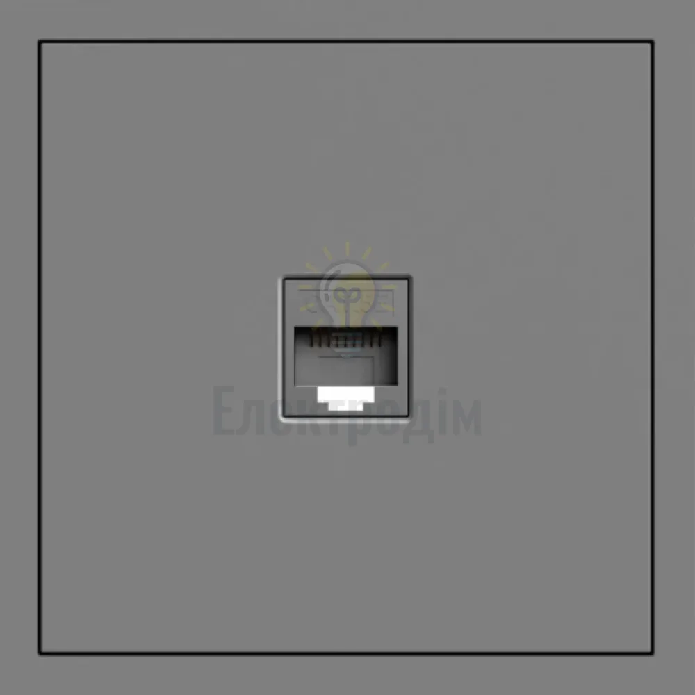 ER151PC-G розетка комп’ютерна, механізм сірий Soft 80774  - фото 1