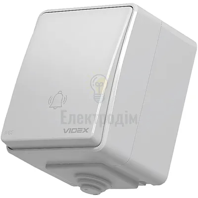 VIDEX BINERA IP65 Кнопка дзвінка сіра VF-BNW11DB-G — купити в Електродім