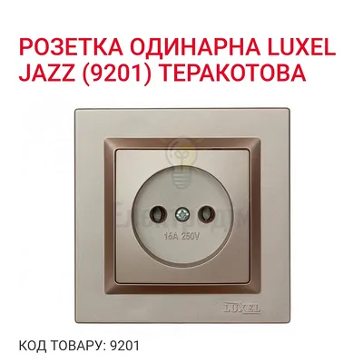 Терракот Розетка одинарна JAZZ 9201 — купити в Електродім