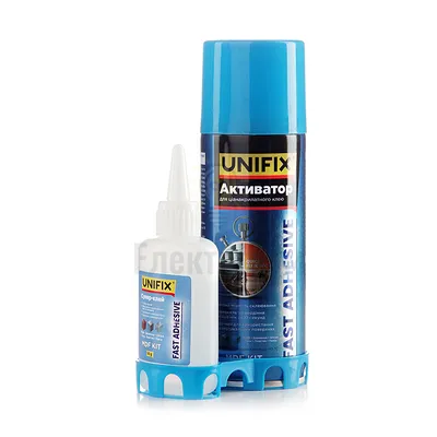 Клей UNIFIX Супер клей с активатором для МДФ и дерева 200мл+50г UNIFIX 97660 — купити в Електродім
