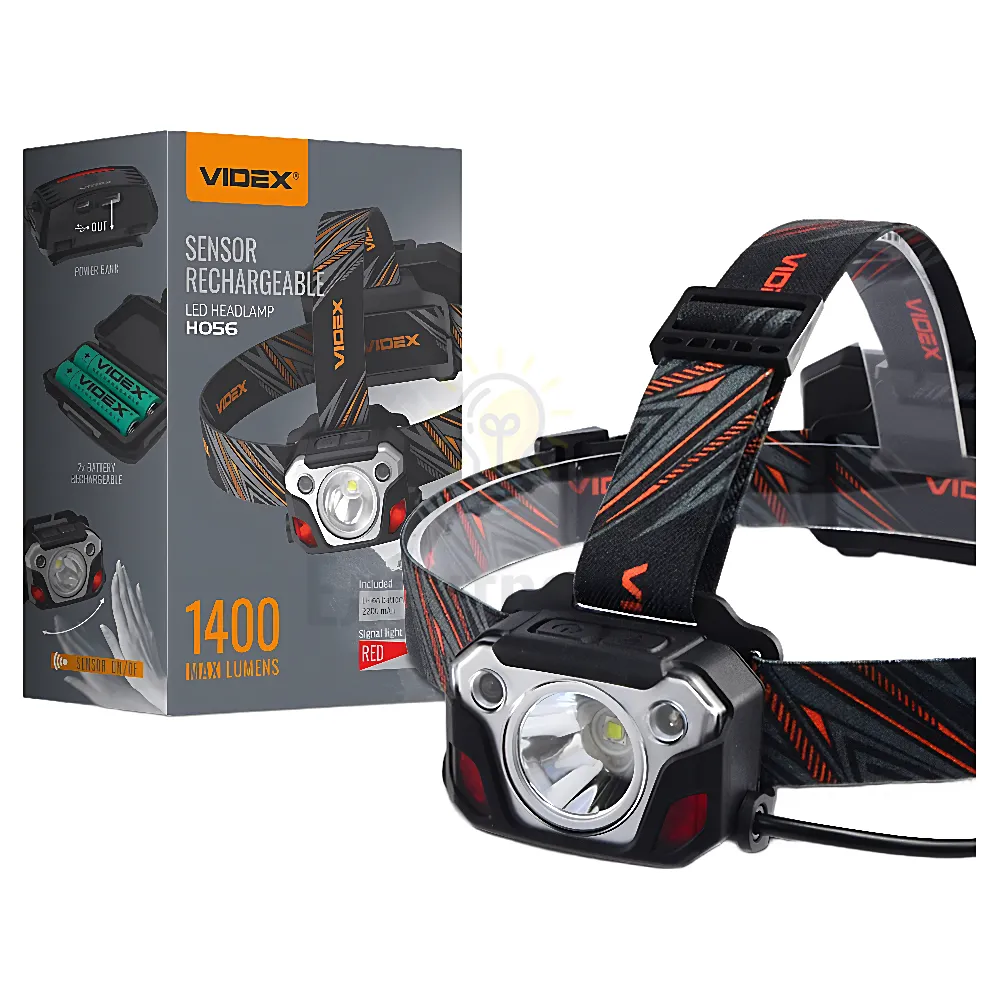 Налобний світлодіодний ліхтарик VIDEX 1400Lm 6500K VLF-H056 