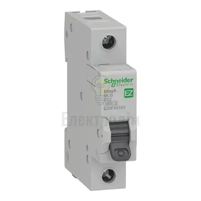 Автоматичний вимикач Schneider Electric EASY9 1P C 50А EZ9F34163 — купити в Електродім