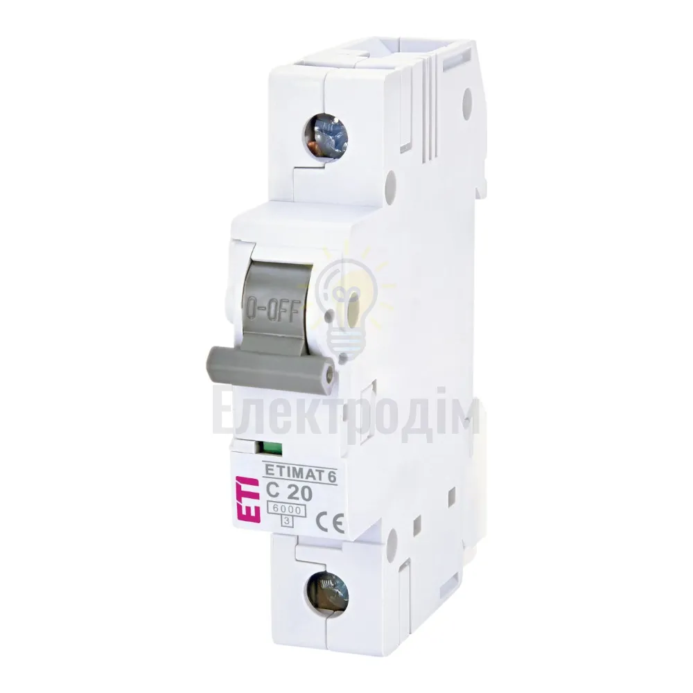 Авт. вимикач ETIMAT 6 1p C 20А (6 kA) 2141517 