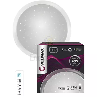 LED світильник VELMAX V-CL-Galaxy, 60W, smart, 555*73мм, 3000K-6500K, 4800Lm, кут 140°. 23-40-10-1 — купити в Електродім