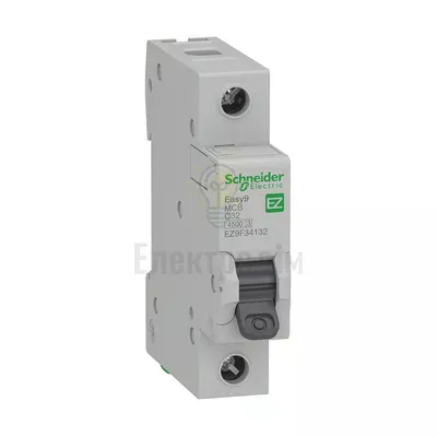 Автоматичний вимикач Schneider Electric EASY9 1P C 32А EZ9F34132 — купити в Електродім