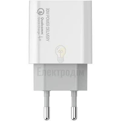 Зарядний пристрій мережевий Type-C 30W білий ColorWay CW-CHS038PD-WT — купити в Електродім
